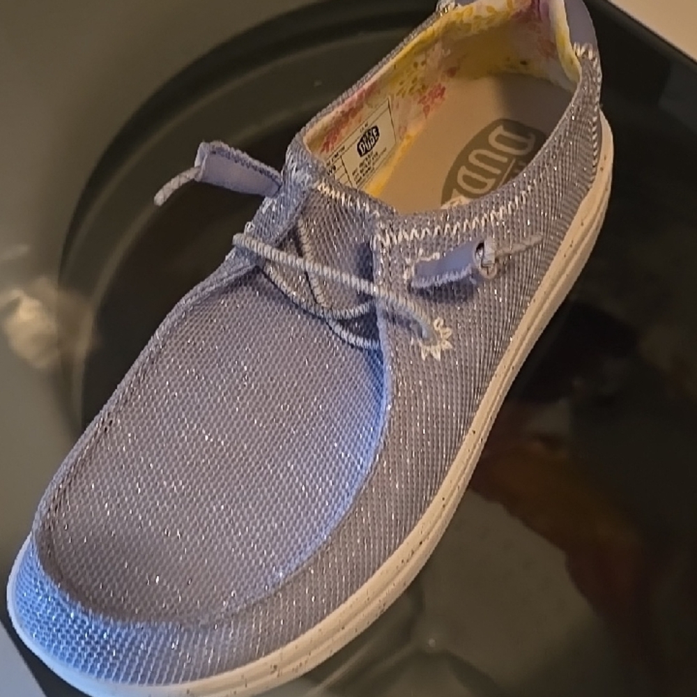 Hey Dude Glittery Lavender Shoe
